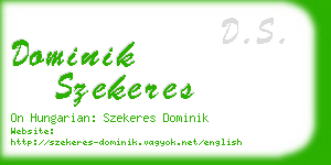 dominik szekeres business card